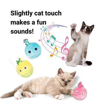 Smart Interactive Cat Toy - Electric Catnip Ball with Animal Sounds (3 pack)