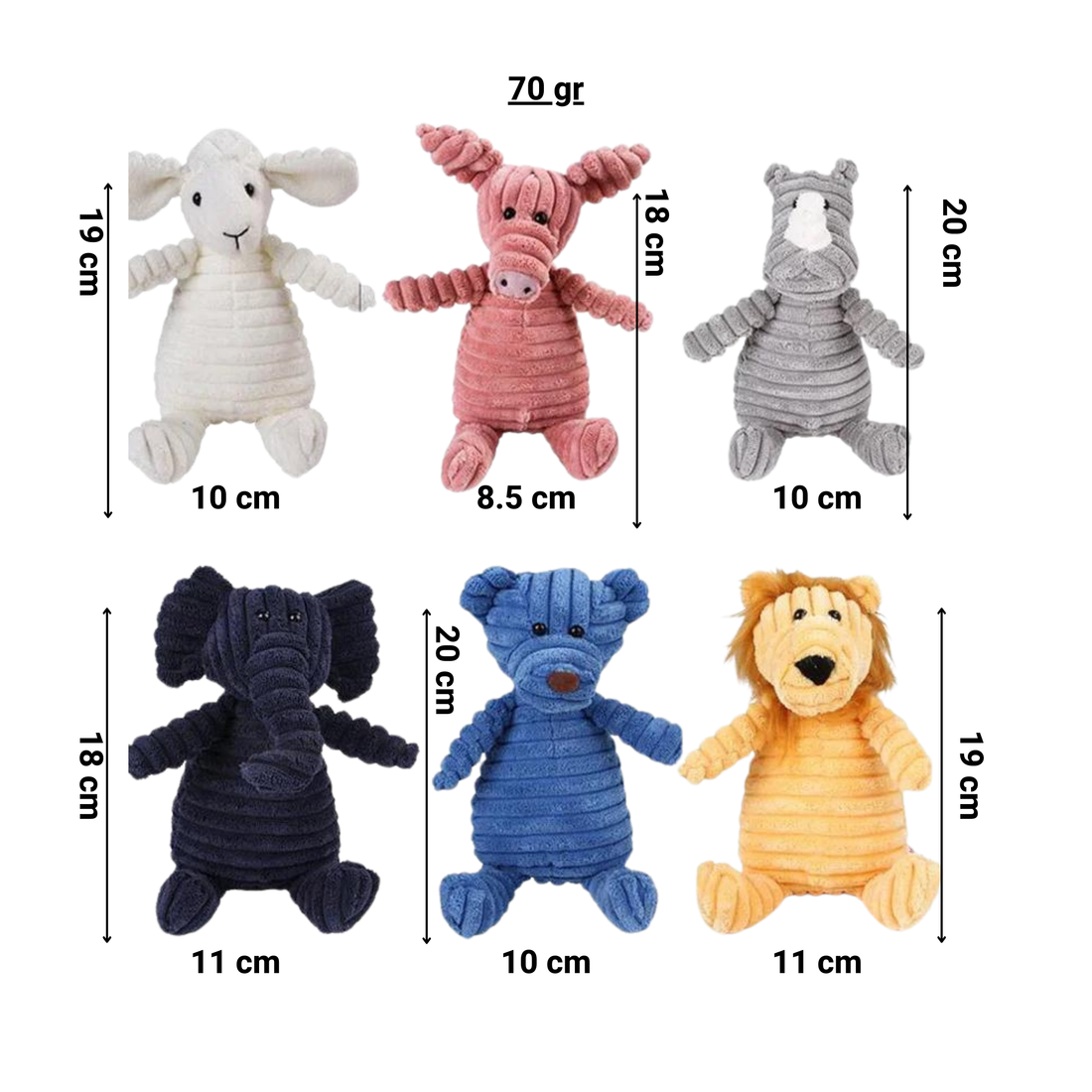 Plush Dog Toy Animal Shapes